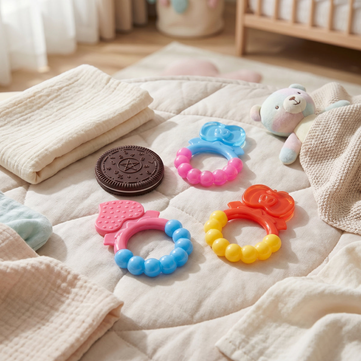 SILICONE TOY TEETHER T7B